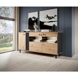 Vitrína BADIA dub/antracit 8590828986430 vyobraziť