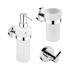 NIMCO UN set-31W-26 - Dávkovač mydla, stojan na kefky a nástenný háčik UNIX UN set-31W-26 vyobraziť