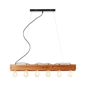 Brilliant - Luster na lanku CALANDRA 6xE27/42W/230V borovica 99452/76 vyobraziť