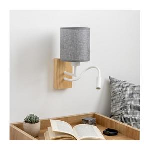 Brilagi - LED Nástenná lampa NUBILA WOOD 1xE27/25W/230V + LED/3W dub/šedá BG1565+BG1582 vyobraziť
