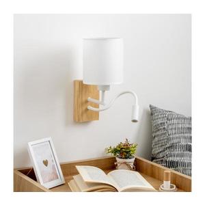 Brilagi - LED Nástenná lampa NUBILA WOOD 1xE27/25W/230V + LED/3W dub/biela BG1565+BG1586 vyobraziť