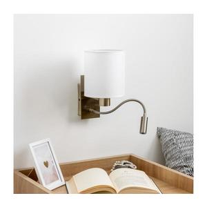Brilagi - LED Nástenná lampa NUBILA 1xE27/25W/230V + LED/3W mosadz/biela BG1557+BG1586 vyobraziť
