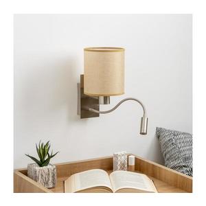 Brilagi - LED Nástenná lampa NUBILA 1xE27/25W/230V+LED/3W chróm/svetlohnedá BG1556+BG1584 vyobraziť