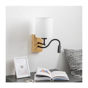 Brilagi - LED Nástenná lampa NUBILA WOOD 1xE27/25W/230V + LED/3W dub/biela BG1564+BG1586 vyobraziť