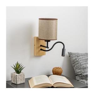 Brilagi - LED Nástenná lampa NUBILA WOOD 1xE27/25W/230V + LED/3W dub/hnedá BG1564+BG1583 vyobraziť