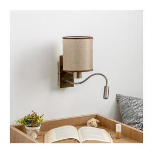 Brilagi - LED Nástenná lampa NUBILA 1xE27/25W/230V + LED/3W mosadz/hnedá BG1557+BG1583 vyobraziť