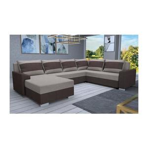 Čalúnená univerzálna rozkladacia sedacia súprava do U OXFORD hnedá/taupe 151101250020 vyobraziť