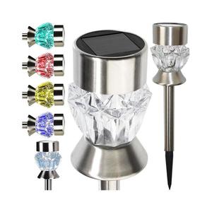 LED Solárna lampa CRYSTAL 2xLED-RGB/0, 02W/1xAAA matný chróm 304803 vyobraziť