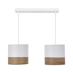 Luster na lanku BIANCO 2xE27/40W/230V biela/hnedá 32-17543 vyobraziť