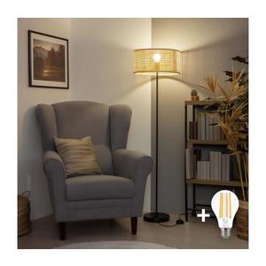 Brilagi - LED stojacia lampa CERIA 1xE27/40W/230V pr. 25 cm bambus/čierna EG300181+EG781159 vyobraziť