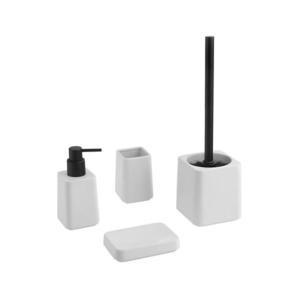 Sapho - Kúpeľňová sada 4 ks biela/čierna PW420 vyobraziť