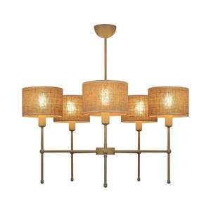 Luster na tyči MADELA 5xE14/40W/230V juta/béžová 0247 vyobraziť