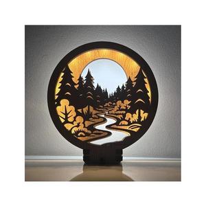 Li-Go 23580/DUB2 - LED stmievateľná stolová dekorácia LED/12W/230V 20x22 cm dub/lesk 23580/DUB2 vyobraziť