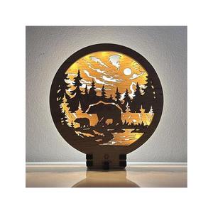 Li-Go 23595/DUB2 - Stmievateľná LED stolná dekorácia LED/12W/230V 20x22 cm dub 23595/DUB2 vyobraziť