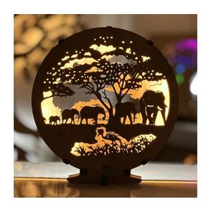 Li-Go 23610/DUB2 - LED Stmievateľná stolná dekorácia LED/12W/230V 20x22 cm dub 23610/DUB2 vyobraziť