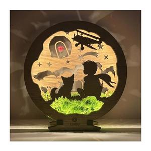 Li-Go 23634/DUB2 - LED stlmiteľná stolová dekorácia LED/12W/230V 20x22 cm dub 23634/DUB2 vyobraziť