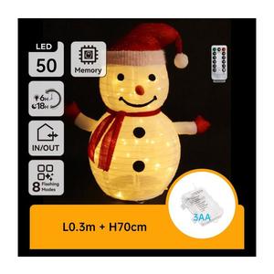 B.V. - LED Vianočná vonkajšia dekorácia 50xLED/3xAA 0, 7m IP44 snehuliak B10303ABAE vyobraziť