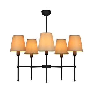 Luster na tyči MADELA 5xE14/40W/230V béžová/čierna 0149 vyobraziť