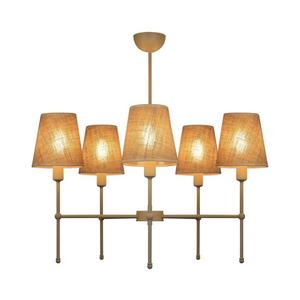 Luster na tyči MADELA 5xE14/40W/230V juta/béžová 0243 vyobraziť