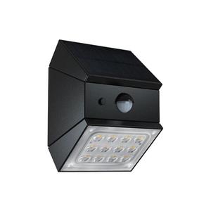 LED nástenné solárne svietidlo so senzorom LED/2, 5W/3, 7V IP65 1200 mAh čierne 24096 vyobraziť