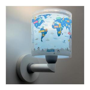 Dalber 40679 - Detské nástenné svietidlo WORLD 1xE27/15W/230V modré 40679 vyobraziť