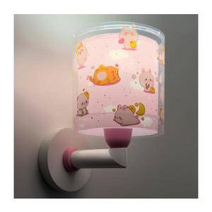 Dalber 41769S - Detská nástenná lampa KAWAII FRIENDS 1xE27/15W/230V ružová 41769S vyobraziť