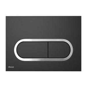 Ravak X01797 - Splachovacie tlačidlo 24, 7x16, 5 cm CHROME čierna X01797 vyobraziť