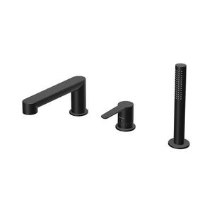 Ravak X070186 - 3-otvorová vaňová batéria PURI čierna X070186 vyobraziť