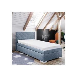 Čalúnená posteľ LANA 90x200 cm s úložným priestorom a matracom, modrá LSI090x200 s matrací vyobraziť