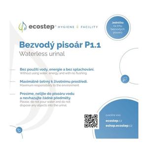 EcoStep 100002 - Informačná ceduľa pre bezvodný pisoár P1.1 CZ/ENG 100002 vyobraziť