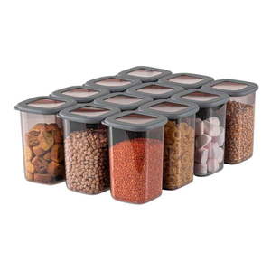 Plastové dózy v súprave 12 ks na potraviny Fresco – Hermia vyobraziť