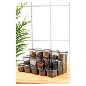 Plastové dózy v súprave 15 ks na potraviny Fresco – Hermia vyobraziť