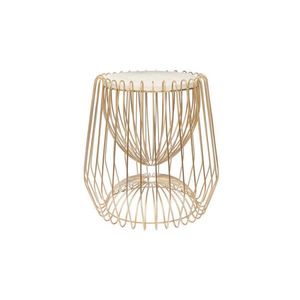 Kayoom PRÍRUČNÝ STOLÍK, biela, mosadzná vyobraziť