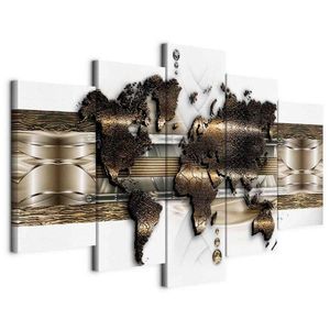 artgeist OBRAZ NA PLÁTNE, abstraktné, mapa sveta, 100/50/1.2 cm vyobraziť