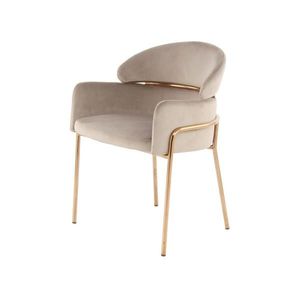 STOLIČKA S PODRÚČKAMI, ušľachtilá oceľ, železo, zamat, taupe, zlatá vyobraziť