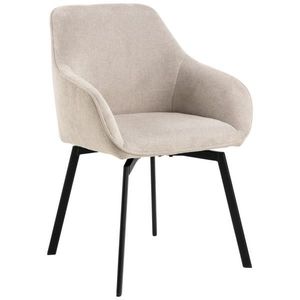 MID.YOU STOLIČKA S PODRÚČKAMI, oceľ, štruktúra, béžová vyobraziť