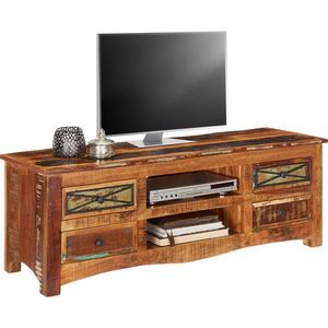 Landscape NÍZKA KOMODA, recyklované drevo, viacfarebná, 140/50/45 cm vyobraziť