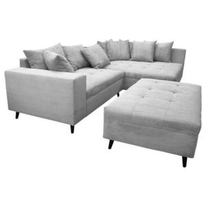 MID.YOU ROHOVÁ SEDACIA SÚPRAVA, textil, svetlosivá vyobraziť