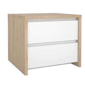 Boxxx NOČNÝ STOLÍK, farba duba, biela s vysokým leskom, 52/45/48 cm vyobraziť