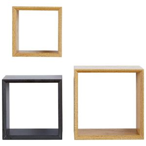 Carryhome SADA NÁSTENNÝCH REGÁLOV, antracitová, dub wotan vyobraziť