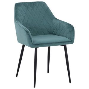 Novel STOLIČKA S PODRÚČKAMI, železo, tkaná textília, čierna, jadeitovozelená vyobraziť