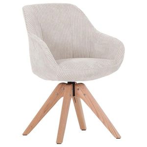 Ambia Home STOLIČKA S PODRÚČKAMI, kord, béžová vyobraziť