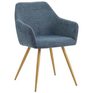 MID.YOU STOLIČKA S PODRÚČKAMI, železo, mikrovlákno, modrá vyobraziť