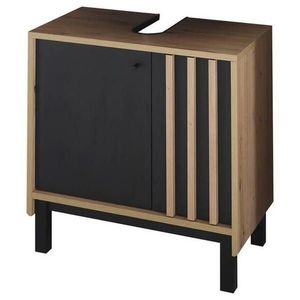 MID.YOU SKRINKA POD UMÝVADLO, čierna, dub artisan, dub artisan, 60/60/36 cm vyobraziť