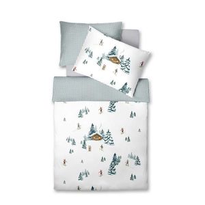 Fleuresse POSTEĽNÁ BIELIZEŇ, flanel, biela, tmavozelená, mätovozelená, mokka, 140/200 cm vyobraziť