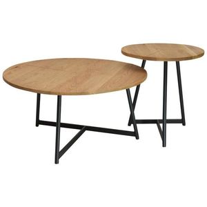 Boxxx SADA KONFERENČNÝCH STOLÍKOV, čierna, divoký dub, drevo, kov, 60/60/40 cm vyobraziť