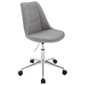 Carryhome OTOČNÁ STOLIČKA PRE MLÁDEŽ, tkaná textília, chrómová, svetlosivá vyobraziť