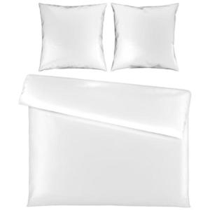 Novel POSTEĽNÁ BIELIZEŇ, satén, biela, 200/200 cm vyobraziť