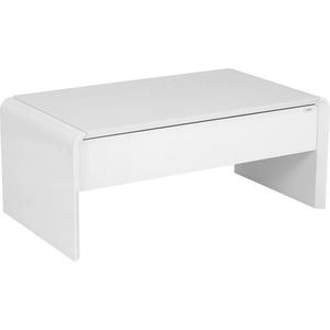 Xora KONFERENČNÝ STOLÍK, biela, sklo, kompozitné drevo, 110/60/45-71 cm vyobraziť