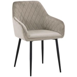 Novel STOLIČKA S PODRÚČKAMI, železo, zamat, čierna, taupe vyobraziť